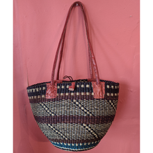 Load image into Gallery viewer, Handwoven Shoulder Bag Black/Red