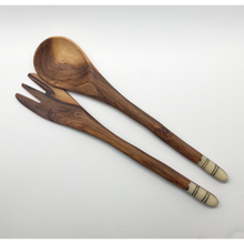 Load image into Gallery viewer, B&W Striped Salad Set