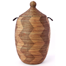 Load image into Gallery viewer, Black and Gold Zigzag Hamper
