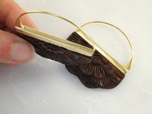 Load image into Gallery viewer, Wood Flower Hoops