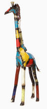 Load image into Gallery viewer, Colorful Giraffe Recycled Oil Drum