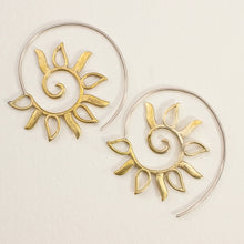 Load image into Gallery viewer, Spiral Sun Earrings