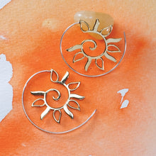 Load image into Gallery viewer, Spiral Sun Earrings