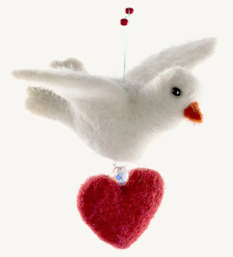 Dove w/Heart Ornament