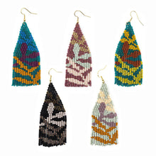 Load image into Gallery viewer, Handmade Botanica Fringe Earrings: Honey Dew