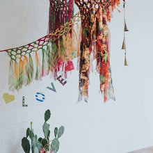 Load image into Gallery viewer, Macrame Upcycled Sari Hanging Garland Decoration