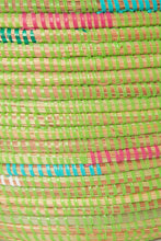 Load image into Gallery viewer, Green Flat Top Storage Basket with Rainbow Spiral