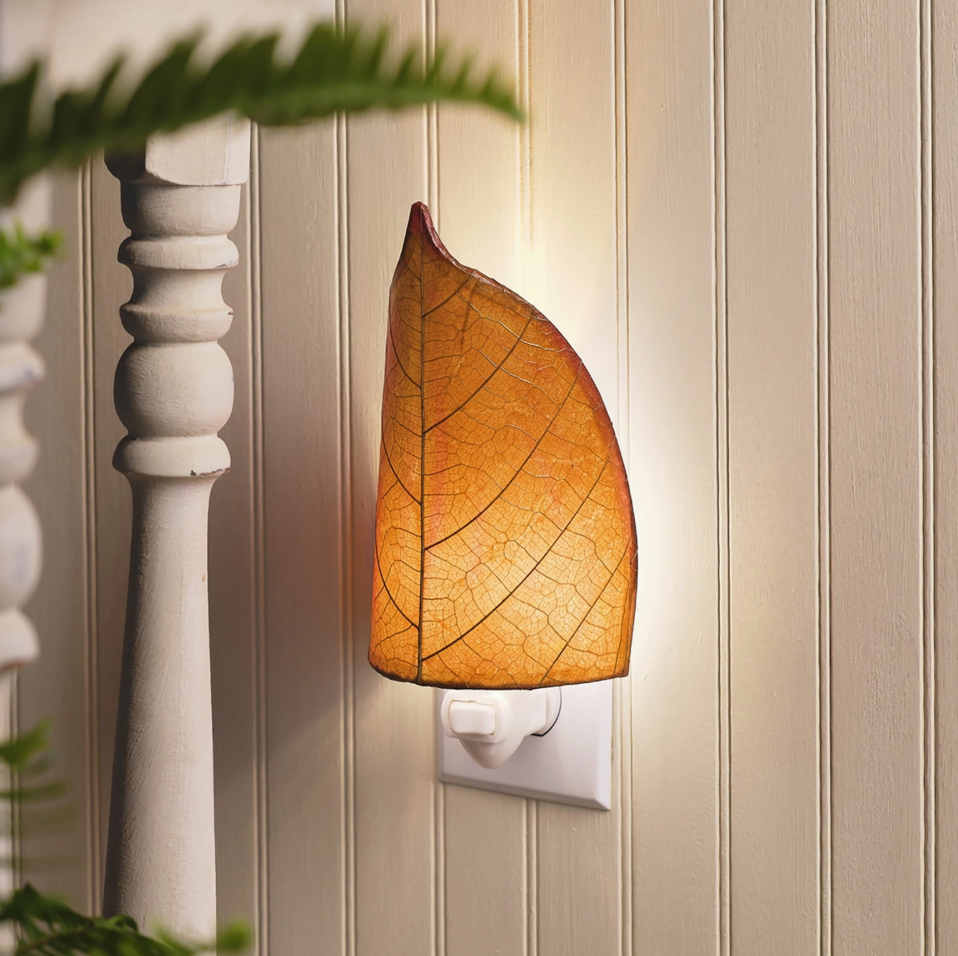 Cocoa Leaf Nightlight Burgandy