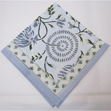 Load image into Gallery viewer, Block Print Napkin Maya Blue