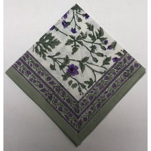 Load image into Gallery viewer, Block Print Napkin Rock Rose Lilac