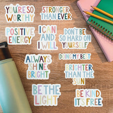 Load image into Gallery viewer, Don't Be So Hard on Yourself Positivity Lettering Sticker