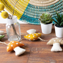 Load image into Gallery viewer, Mushroom Harvest Handmade Felt Garland