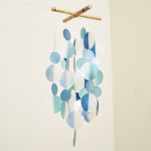 Load image into Gallery viewer, Capiz Chime Cross | Two-Tone Cool