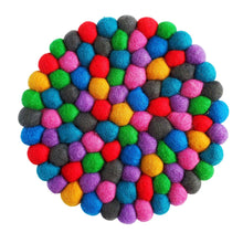 Load image into Gallery viewer, Felt Ball Trivet: Round, Kaleidoscope