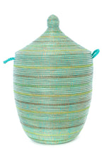 Load image into Gallery viewer, Seaside Stripes Large Laundry Hamper Basket