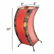 Load image into Gallery viewer, C Shaped Red Cocoa Leaf Lamp