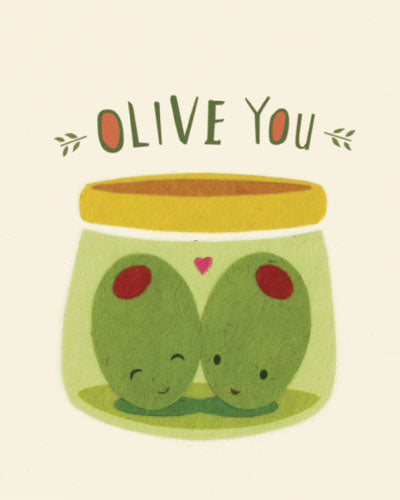 Olive You Card