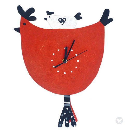 Red Hen Wall Clock