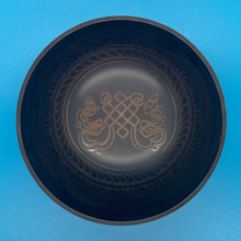Load image into Gallery viewer, Dark Carved Singing Bowl

