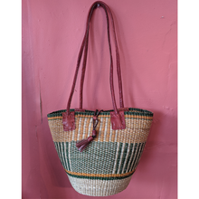 Load image into Gallery viewer, Handwoven Shoulder Bag Green/Orange
