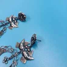 Load image into Gallery viewer, Sterling Silver Lovebird Earrings
