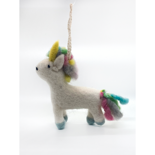 Rainbow Unicorn Ornament