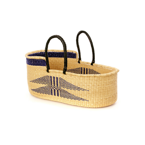 Ghanaian Indigo Angel Wings Moses Basket