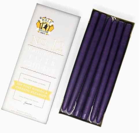 12" Taper Candle Plum Purple