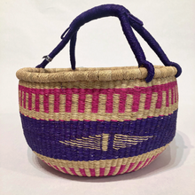 Load image into Gallery viewer, Vegan Round Basket Pink &amp; Purple
