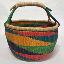 Load image into Gallery viewer, Vegan Round Basket Rainbow Diamond
