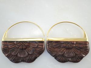 Wood Flower Hoops