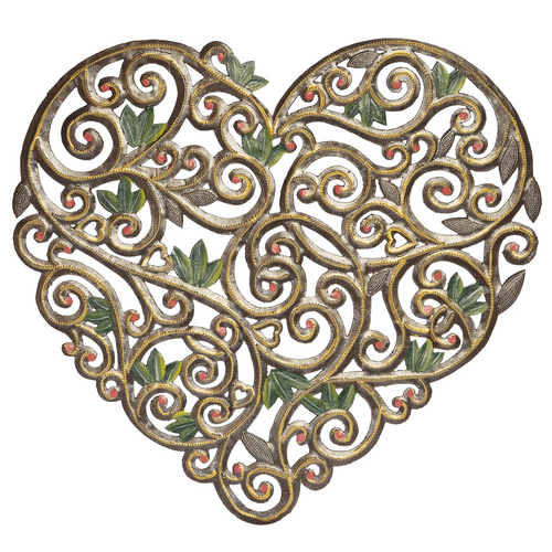 Painted Filigree Heart