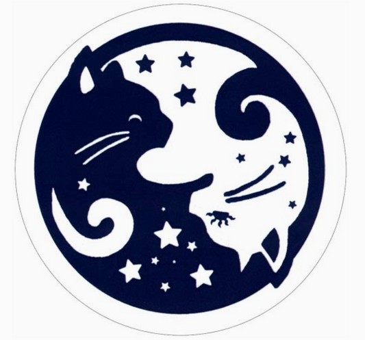 Yin Yang Cats Sticker