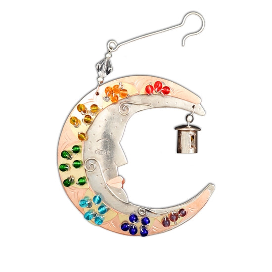 Rainbow Moon Ornament