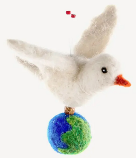 Dove w/Globe Ornament