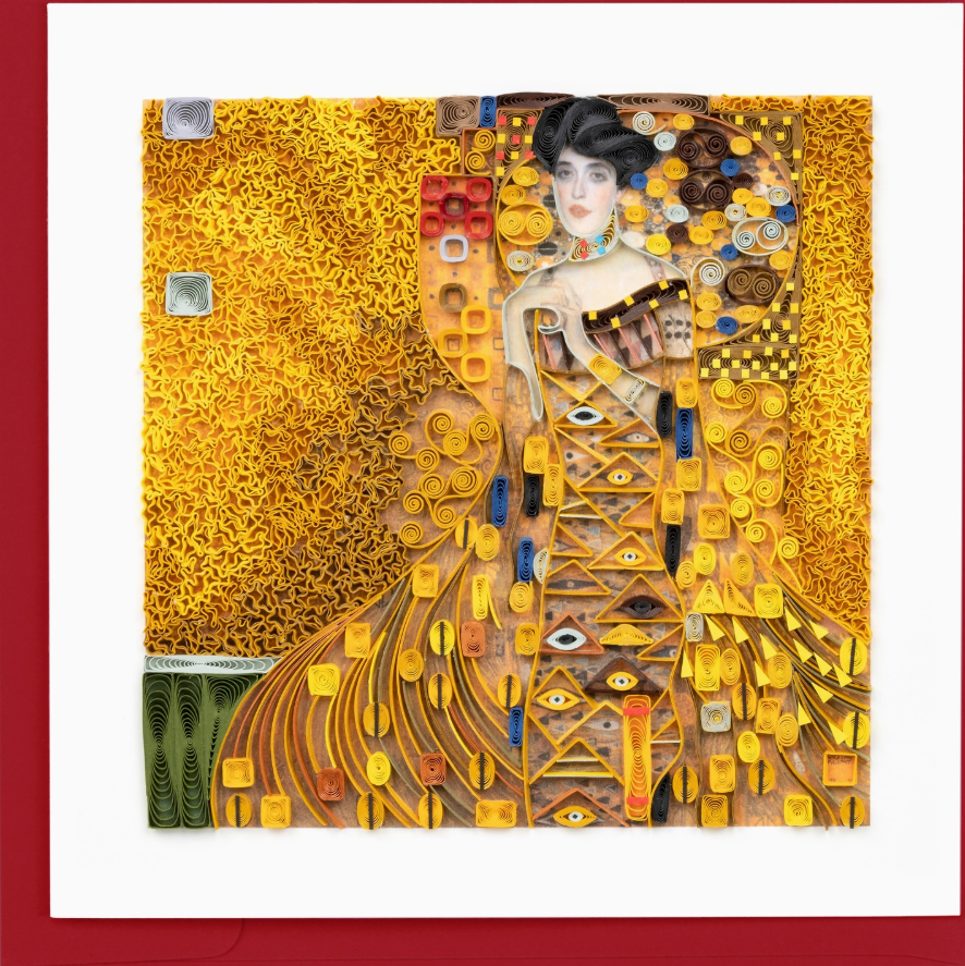 Quilling Card XL - Lady in Gold