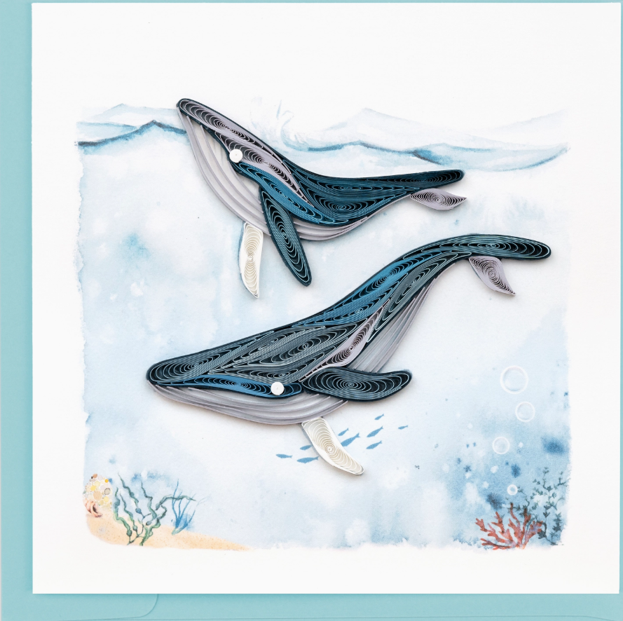 Quilling Card Large - Humpback Whale