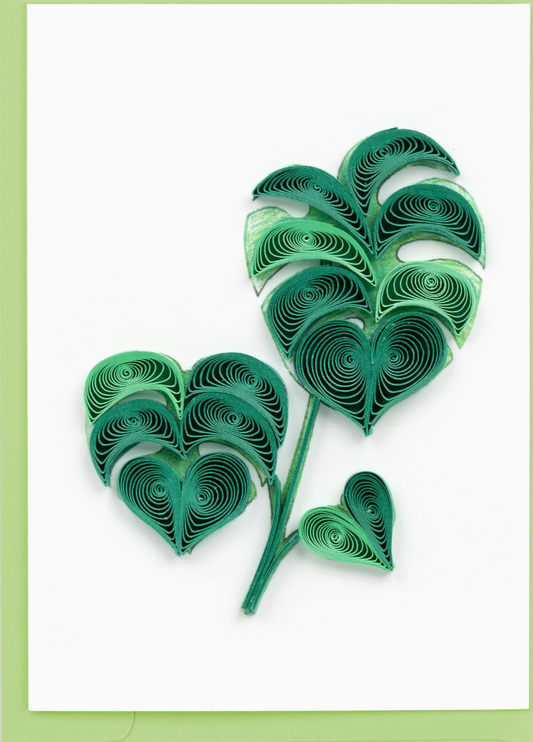 Quilling Card Mini - Monstera