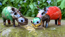 Load image into Gallery viewer, Colorful Hippo Oil Drum Sculpture
