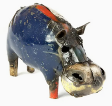 Load image into Gallery viewer, Colorful Hippo Oil Drum Sculpture
