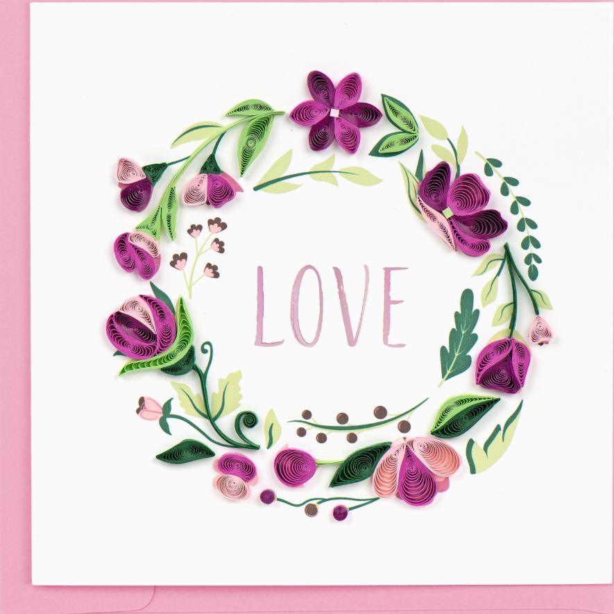 Love Floral Wreath