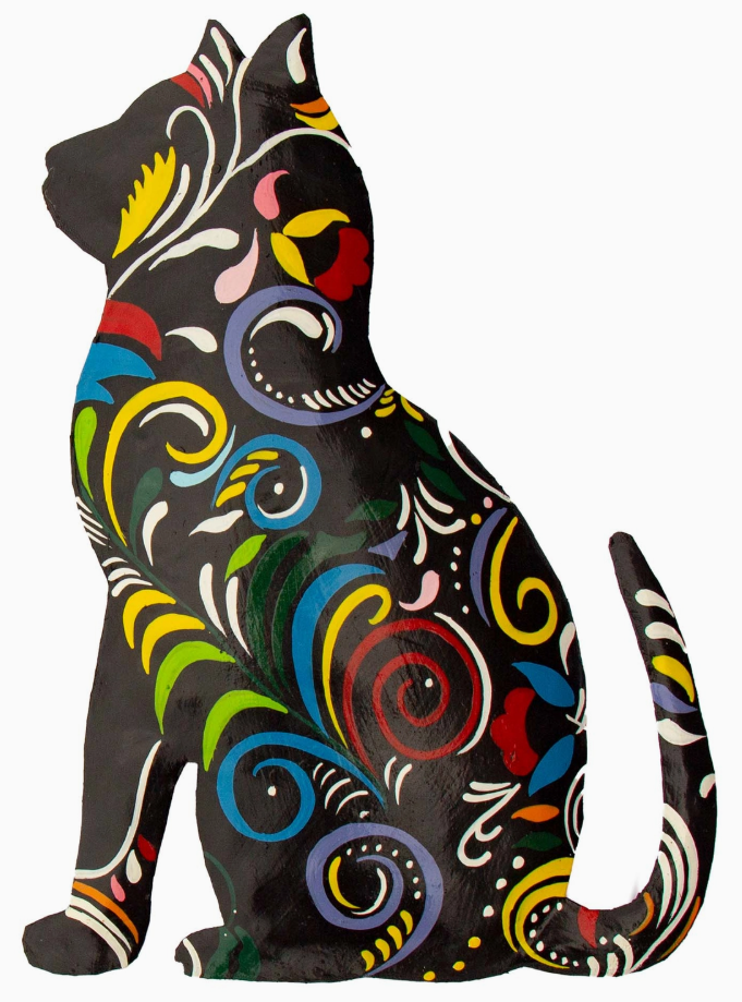 Thoughtful Kitty Haitian Drum Art
