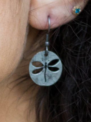 Pewter Dragonfly Earrings