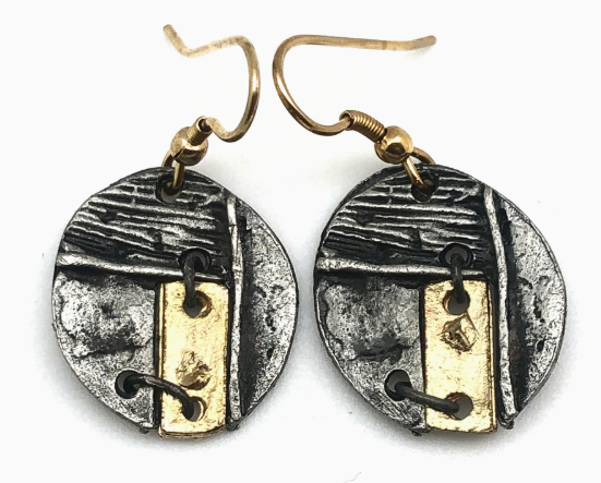 Pieced Circle Earrings
