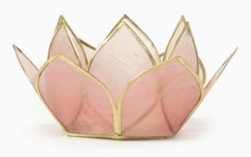 Mini Gemstone Lotus Rose Quartz