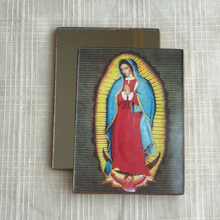 Load image into Gallery viewer, Mexican Art Purse Mirror Mary
