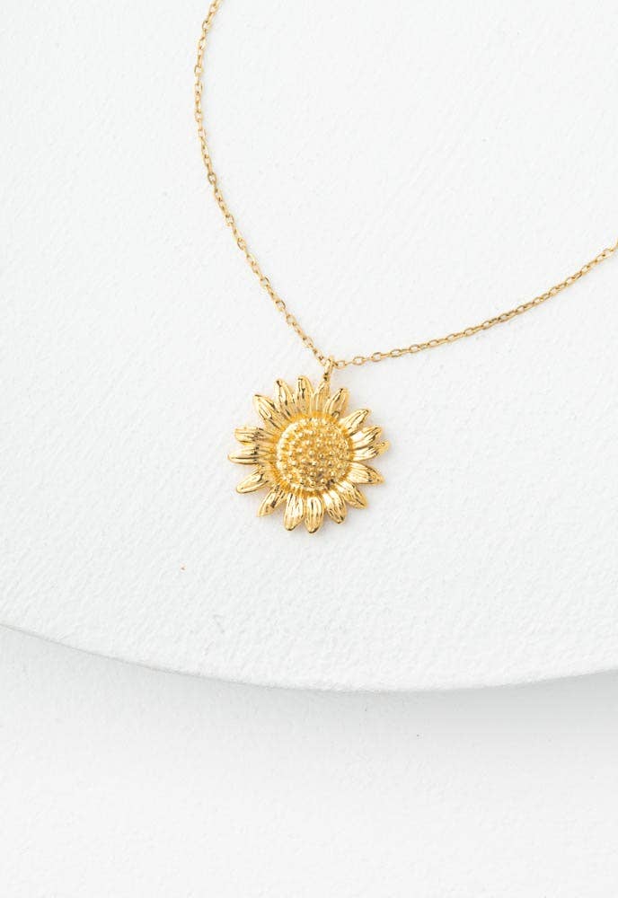 Golden Sunflower Necklace