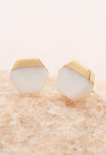 Load image into Gallery viewer, Honeycomb Mother of Pearl Studs
