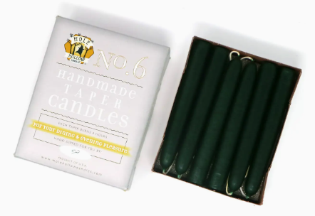 6" Taper Candle Hunter Green