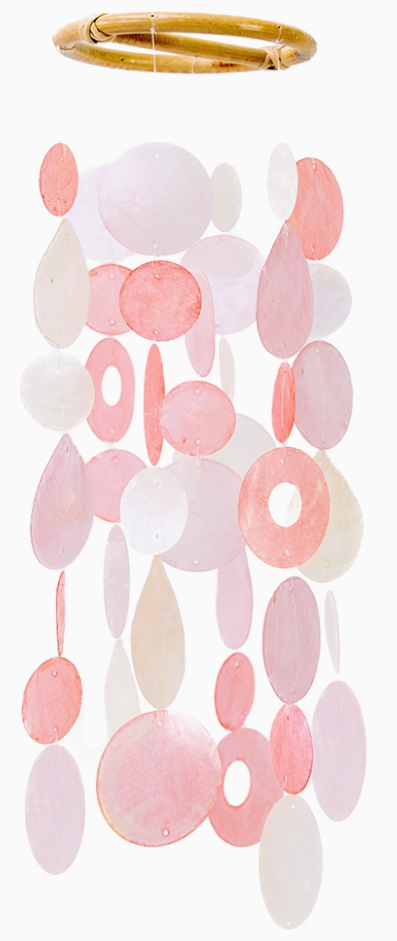 Capiz Chime Pretty in Pink